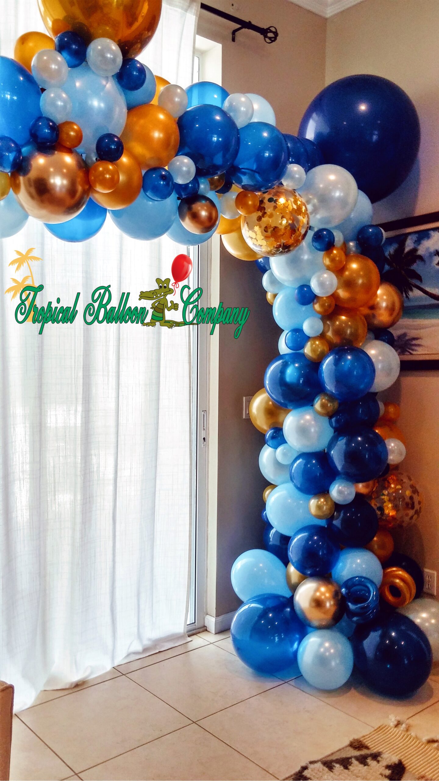 Organic-Balloon-Demi-Arch-Blue-Gold